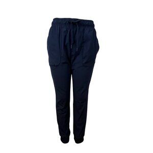 Reebok Women’s Black Elastic Waist Jogger Pants Polyester Blend Size M